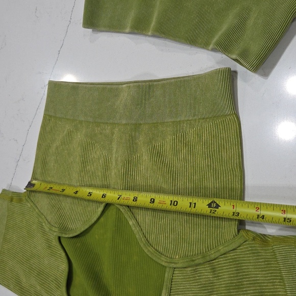 Green Ribbed Two-Piece Set Sz M NEW WITHOUT TAG - Picture 7 of 11